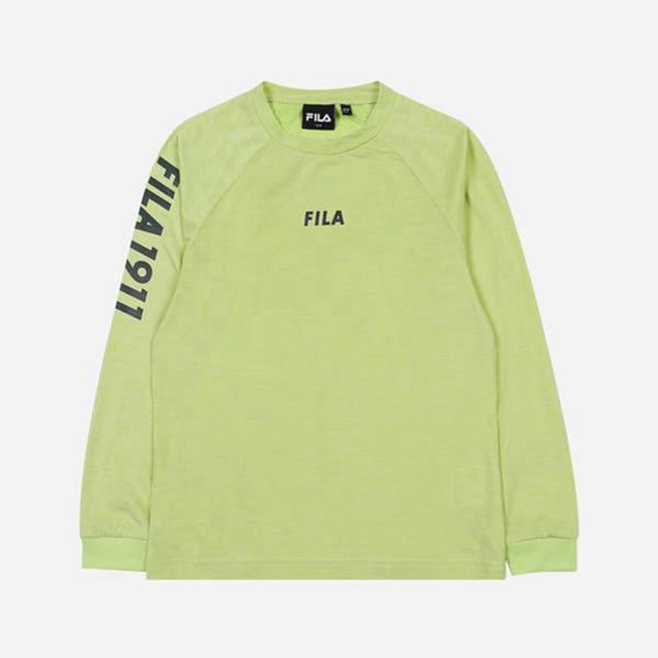 Fila Tričká Detske Zelene - Aurora Crew Neck L/S Vypredaj - Slovakia 47586-SNZC